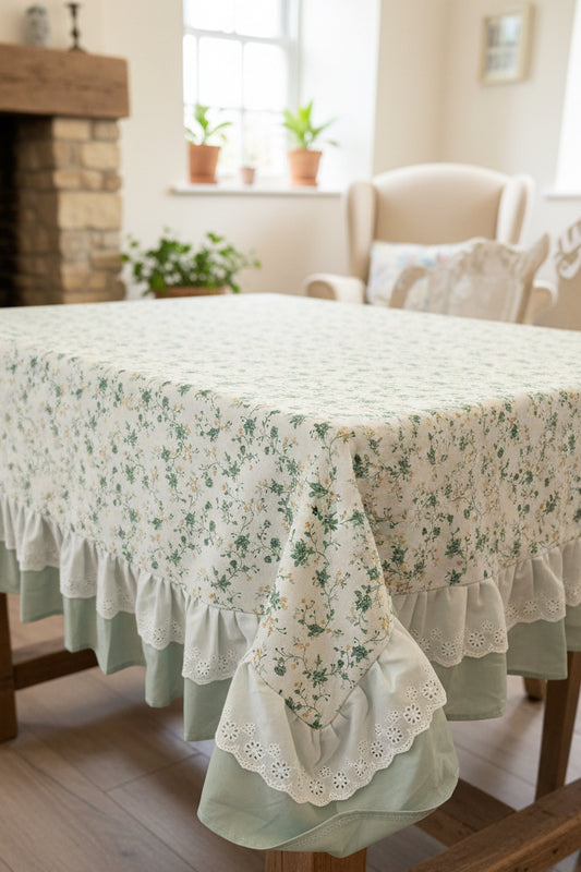 Tovaglia 100x100 100%cotone decoro floreale