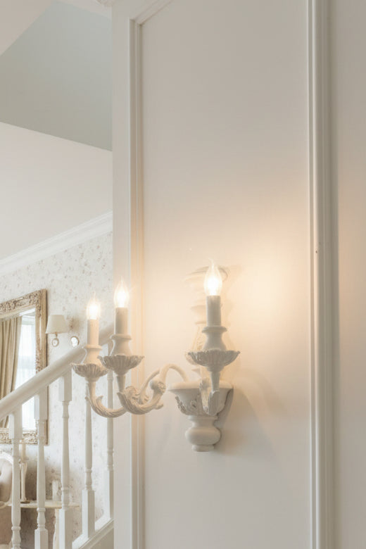 Applique bridgeston 3 fiamme colore bianco opaco misura 48x38
