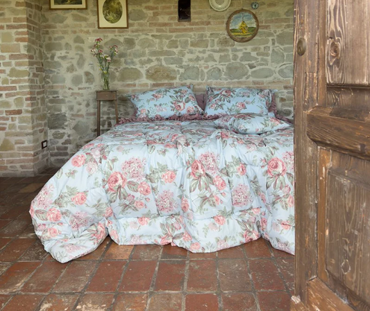 L'Atelier 17 Trapunta matrimoniale invernale floreale "Zaira" 260x260 cm