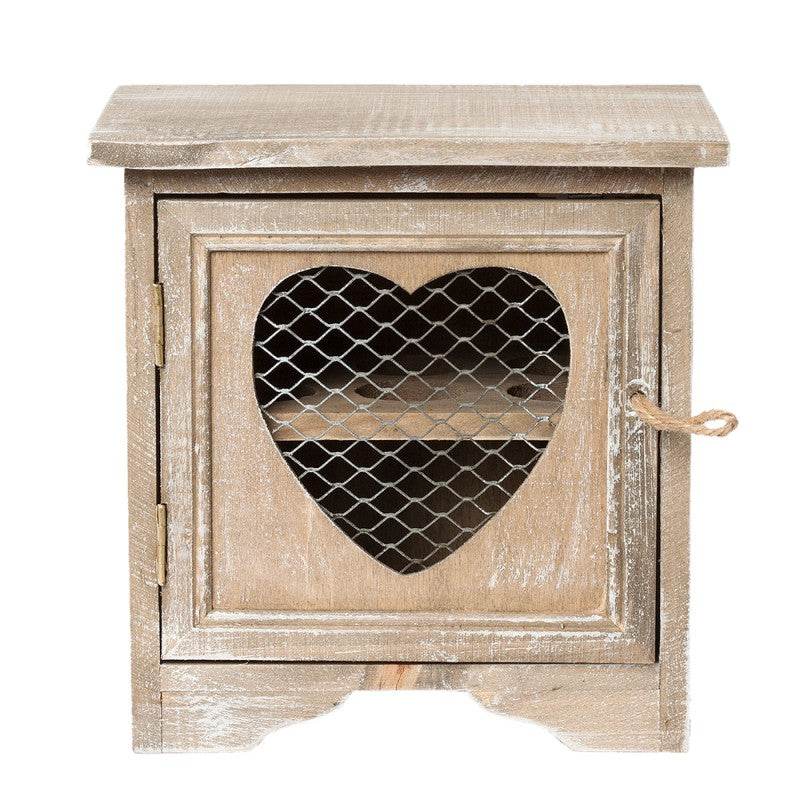 6H1393 Mobile portauova 19x14x19 cm Marrone Legno Coure Bicchiere per le uova