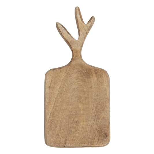 6H2033 Tagliere Decorativo 30x14x2 cm Marrone Legno Piatto di stuzzichini