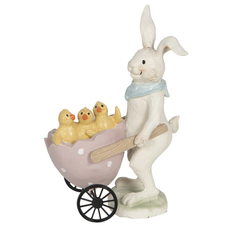STATUETTA CONIGLIO 11X6X15 CM BEIGE POLIRESINA ACCESSORI PER LA CASA