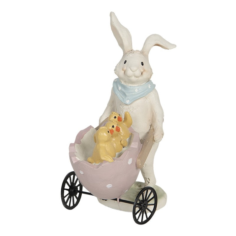 STATUETTA CONIGLIO 11X6X15 CM BEIGE POLIRESINA ACCESSORI PER LA CASA