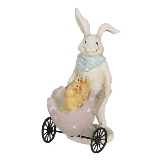 STATUETTA CONIGLIO 11X6X15 CM BEIGE POLIRESINA ACCESSORI PER LA CASA
