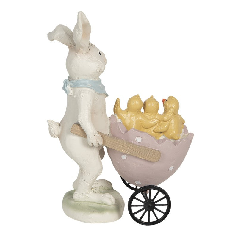 STATUETTA CONIGLIO 11X6X15 CM BEIGE POLIRESINA ACCESSORI PER LA CASA