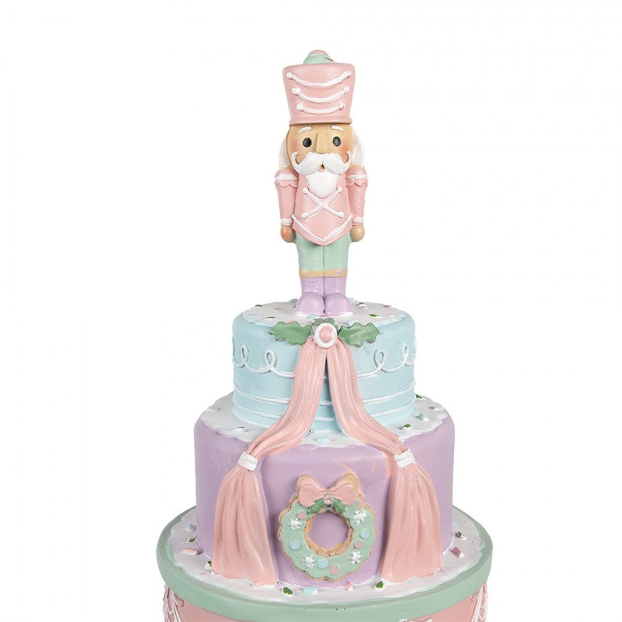 6PR4261 Statuetta decorativa Torta Ø 17x42 cm Rosa Plastica