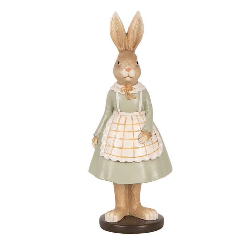 6PR5128 Statuetta decorativa Coniglio 9x7x22 cm Marrone Plastica