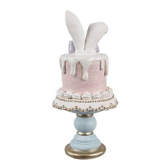 6PR5175 Statuetta decorativa Torta Ø 9x19 cm Rosa Plastica