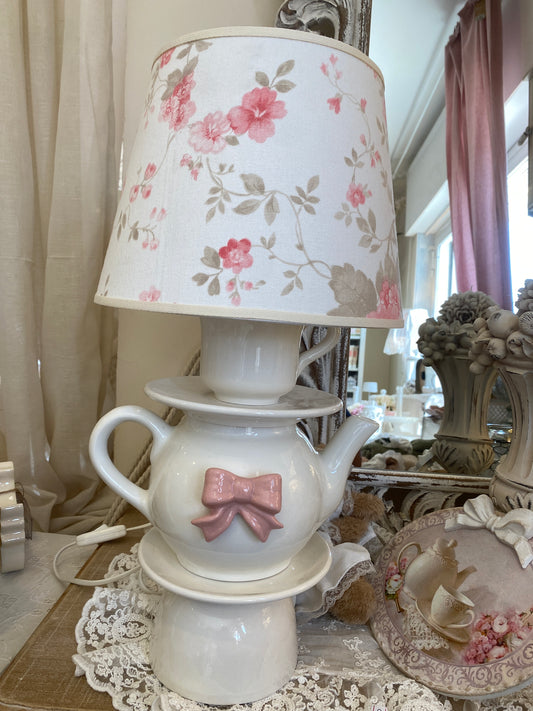 Lampada teiera con fiocco