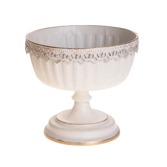 Coppa Bianco Anticato Metallo  BRANDANI 80850