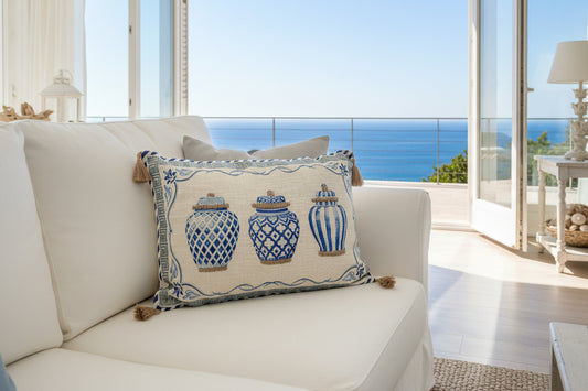 Cuscino arredo Santorini misura 35 × 50 ￼