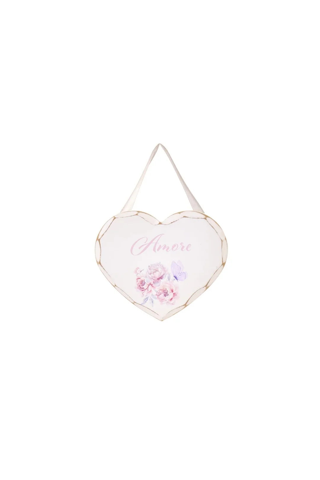 Nuvole di Stoffa Cuore in legno "Fiorirà" 12x10x0.9 cm 4 varianti TXP2600302B