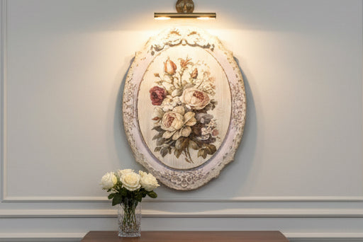 Quadro con decoro fiori in verticale