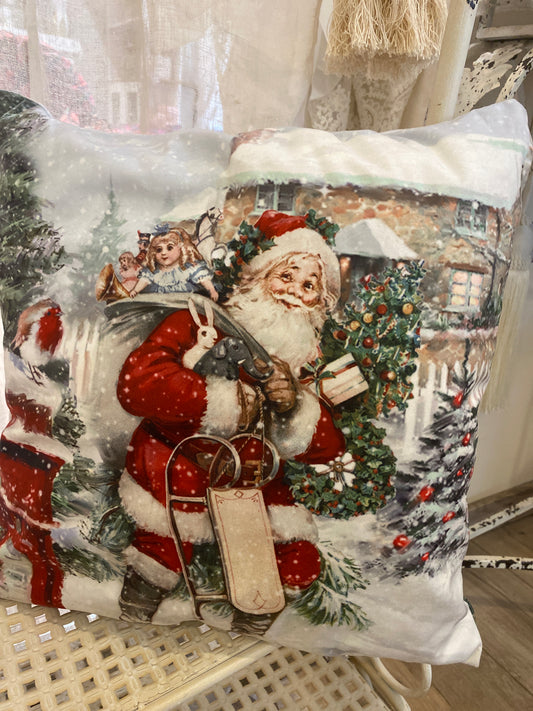 Cuscino decoro babbo Natale misura 40x40