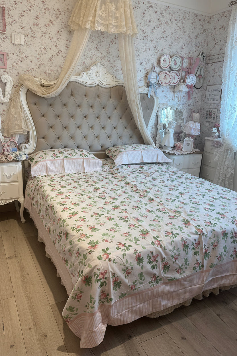 Parure Copripiumino misura 250x240 con coppia di copriguanciali 50x80
