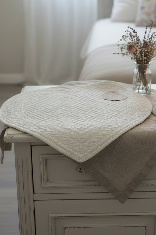 Tovaglietta cuore Blanc Mariclo’ misura 40x42