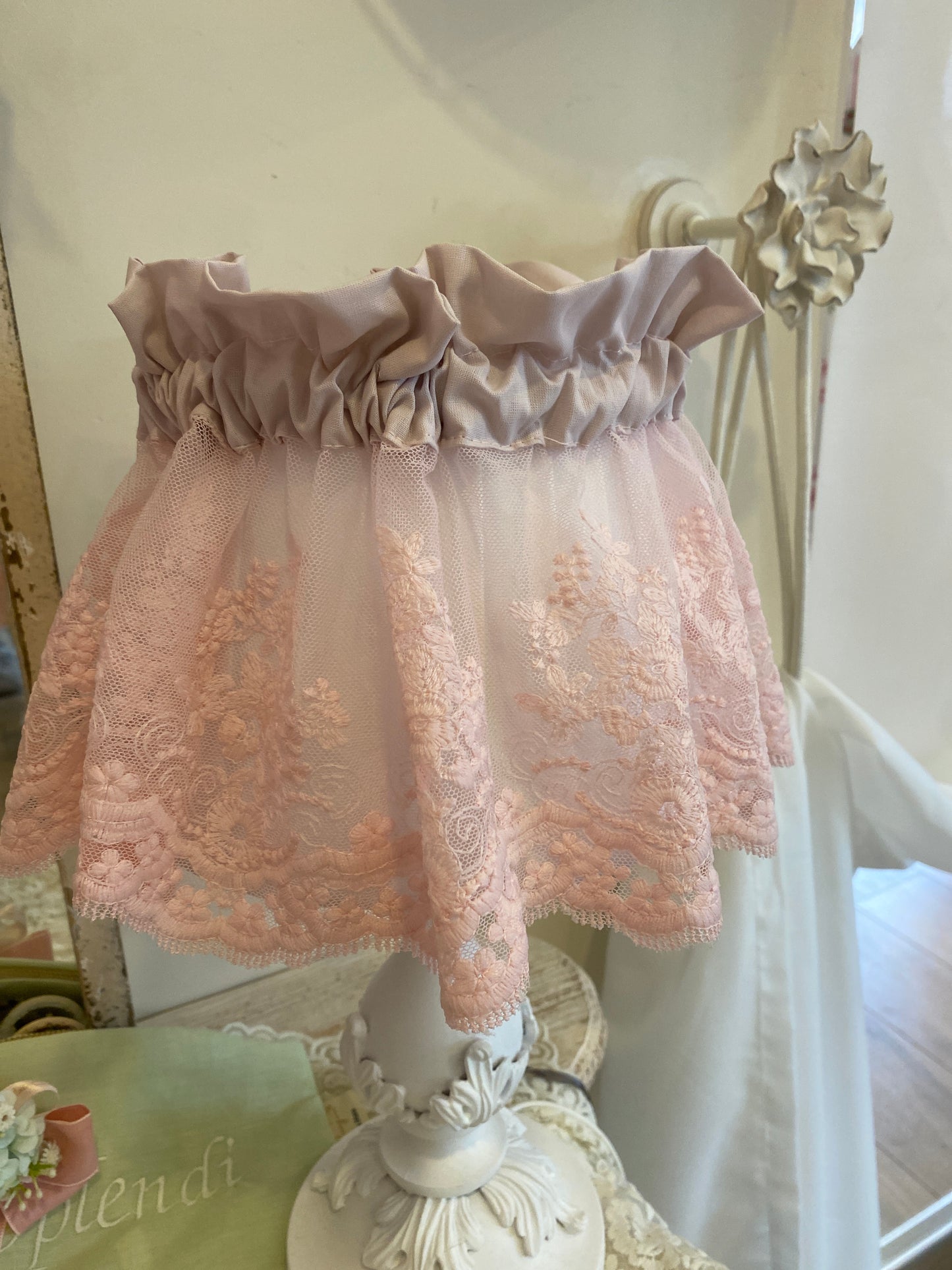 Copri lampada con pizzo 17x91cm