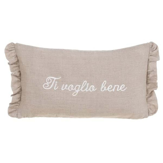 CUSCINO CON GALA TORTORA CON SCRITTA TI VOGLIO BENE BLANC MARICLO'30 X 50 A3567999NT