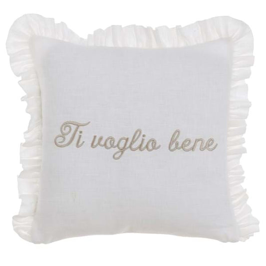 CUSCINO CON GALA BLANC MAICLO' BIANCO 40 X 40  A3568099BI