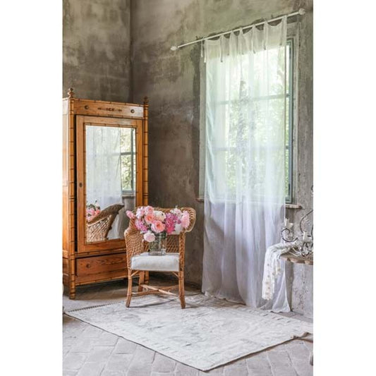 COPPIA  TENDA  DENTELLE BLANC MARICLO' &nbsp;140 X 290  A37702