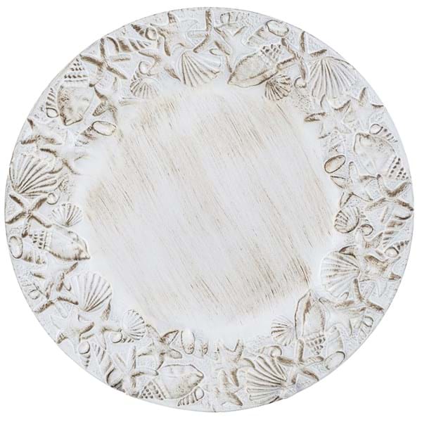 SOTTO PIATTO DECORATIVO BLANC MARICLO'  32 X 32 X 2  A37943