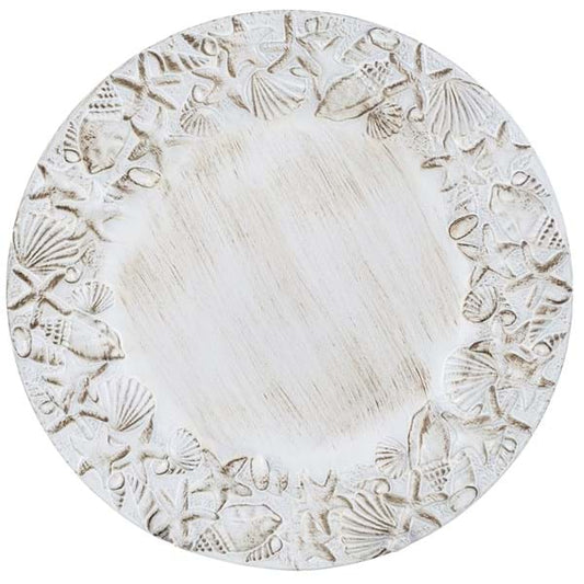 SOTTO PIATTO DECORATIVO BLANC MARICLO'  32 X 32 X 2  A37943