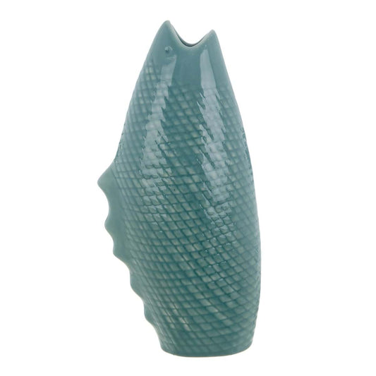 VASO DECORATIVO PESCE IN CERAMICA BLANC MARICLO 18 X 8 X 37  A38136