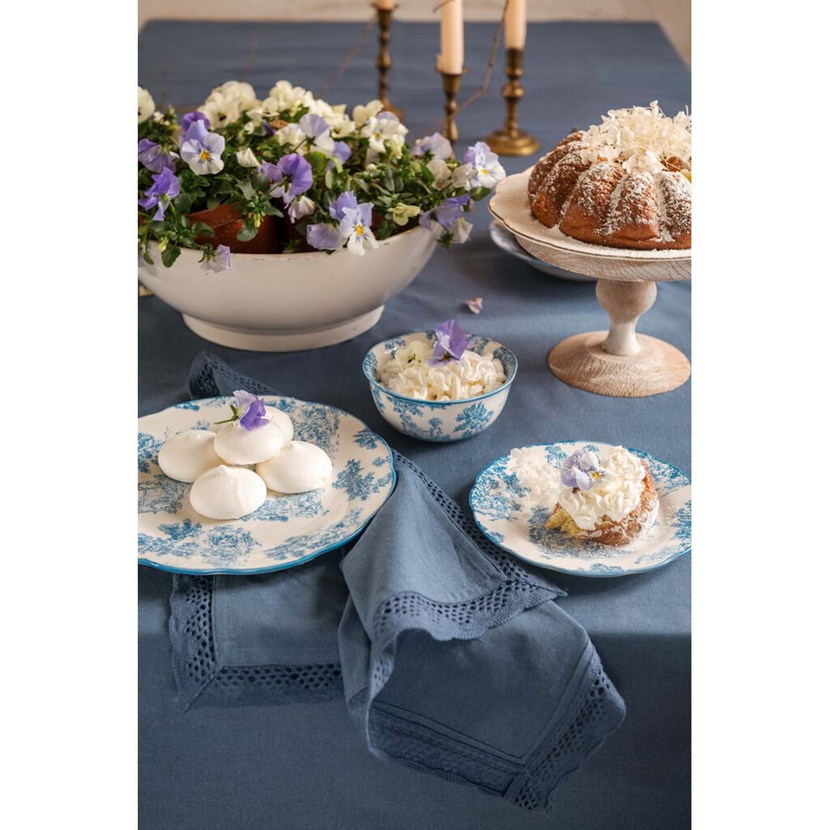 SERVIZIO PIATTI 18 PZ PER 6 PERSONE (PIANO FONDO FRUTTA) AZZURRO