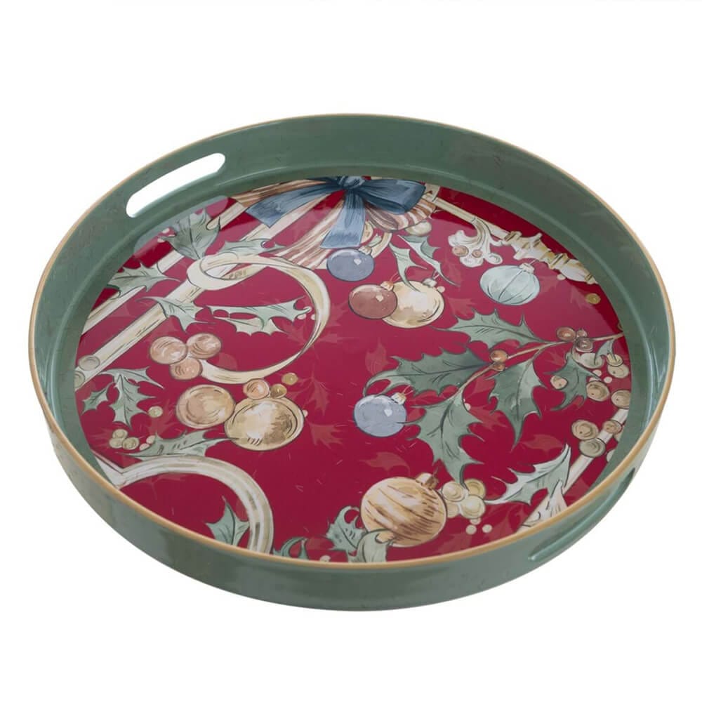 Blanc Mariclo Vassoio Tondo 35×35  Intrecci di Sogno Rosso  A39008  8016012751696