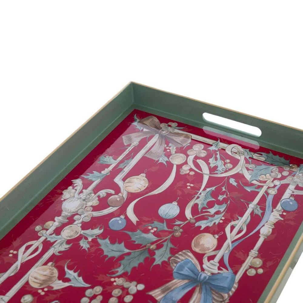 Blanc Mariclo Vassoio Natalizio 47×35 Intrecci di Sogno Rosso A39009  8016012751726