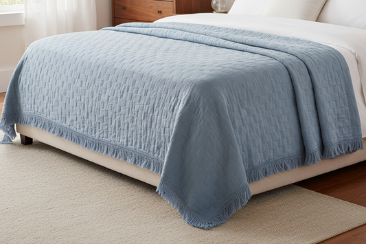 TRAPUNTA CON FRANGE 260GSM  A3948599AZ Blanc mariclo'