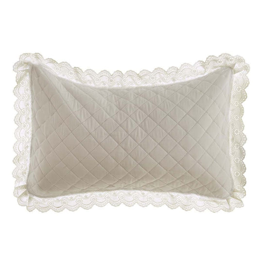 Blanc MariClo’ Coppia copriguanciali naturale Sangallo 50×80