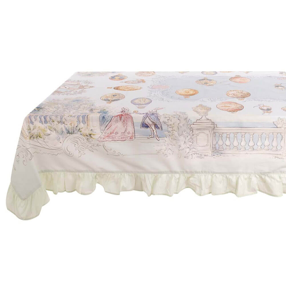 Blanc MariClo Tovaglia Rococo con Gala 180×260 cm