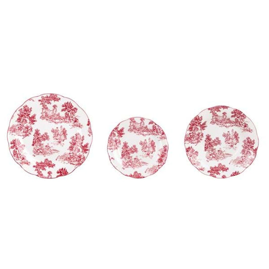 SERVIZIO PIATTI 18PZ (6 POSTI) BLANC MARICLO ROSSO A40575