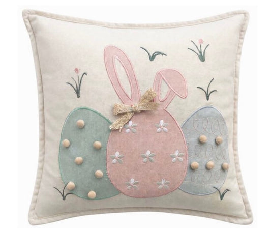 Cushion with embroidery and filler