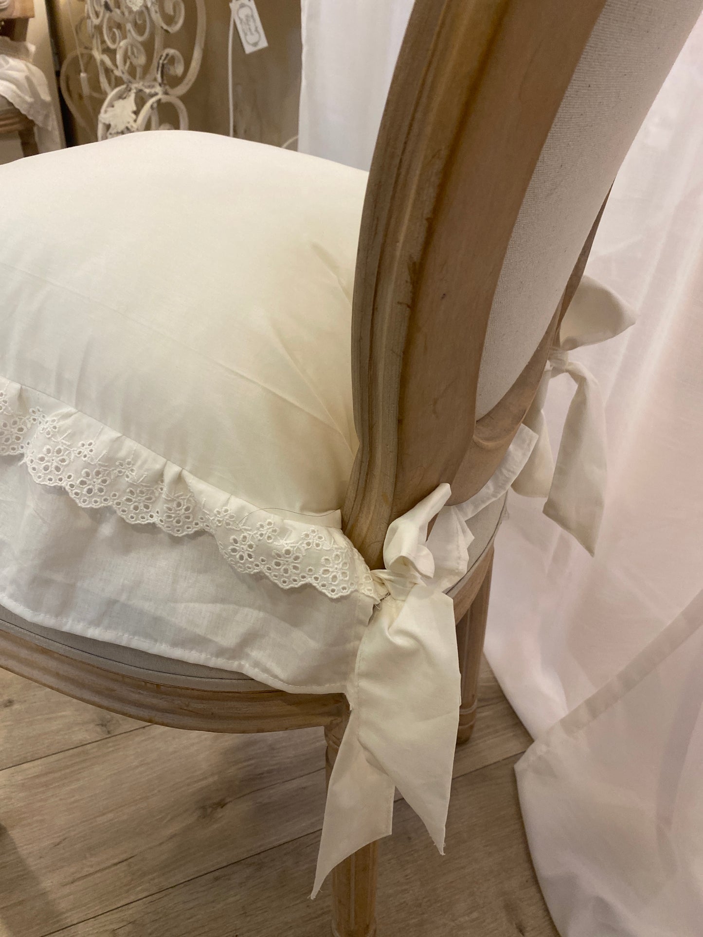 Cuscino sedia bianco 45x45+12