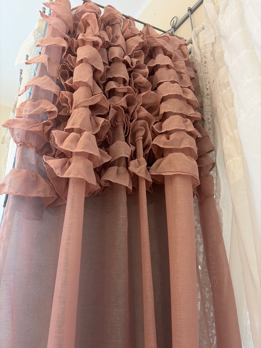 Telo Tenda in garza Tello misura 150X 300 colore rosa antico