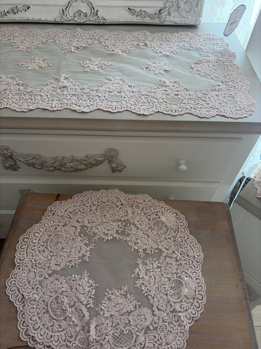 Tris di centri LUXURY PROVENZA COLORE POLVERE DI VIPRIA CHEZMOI MISURA 95x43 40x40