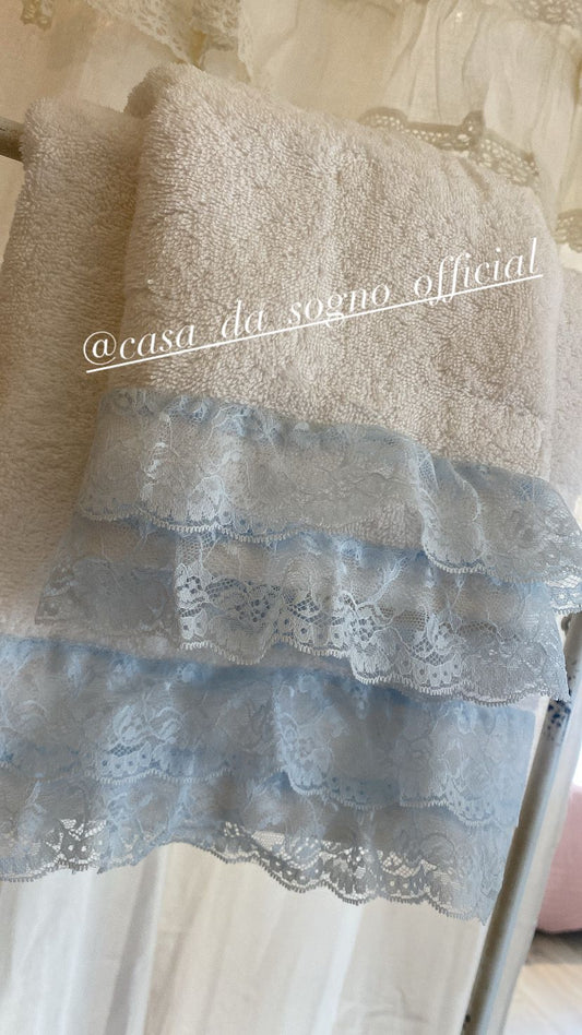 L’Atelier 17 Coppia asciugamani viso e ospite Fru Fru
