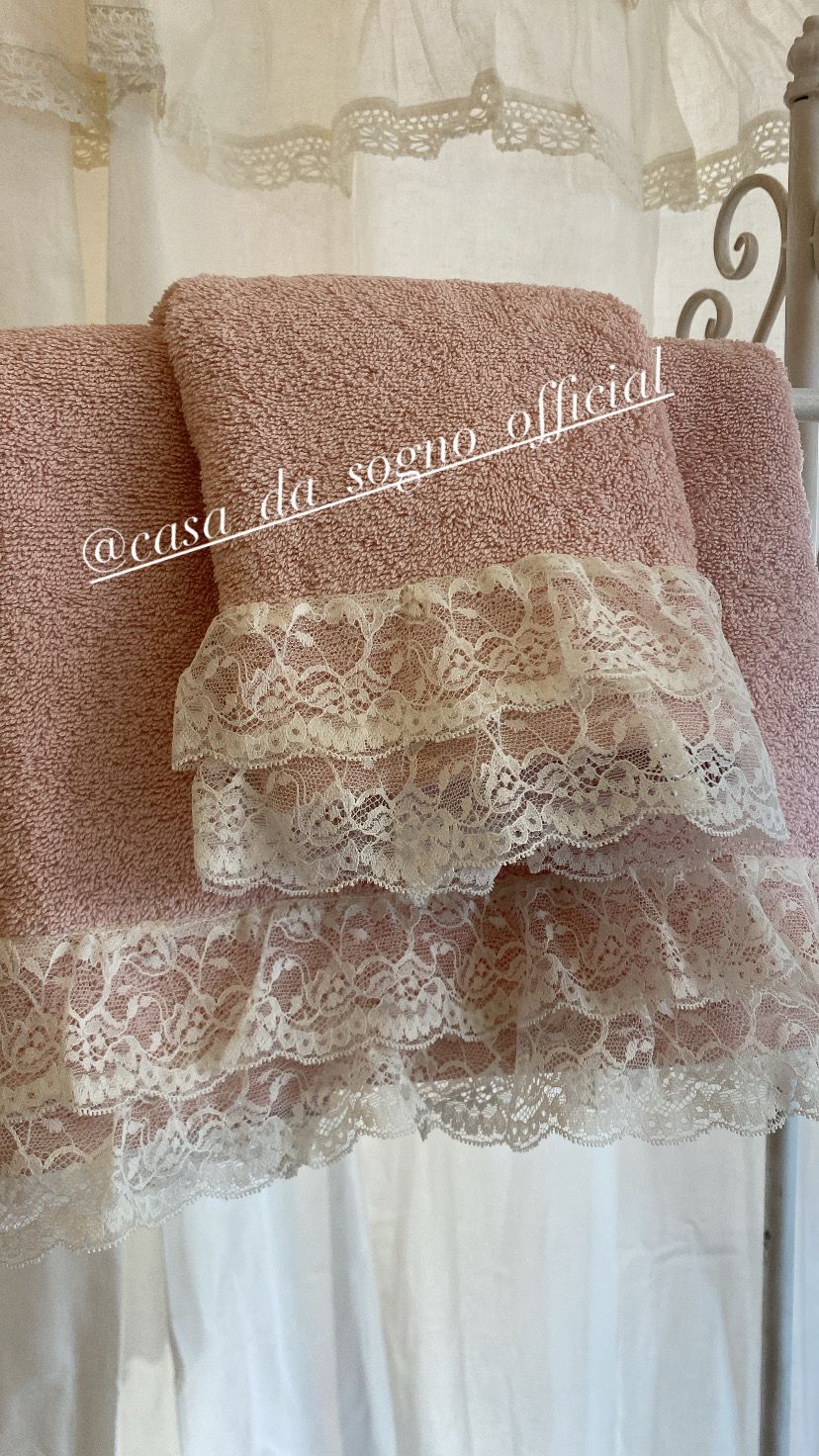 L’Atelier 17 Coppia asciugamani viso e ospite Fru Fru