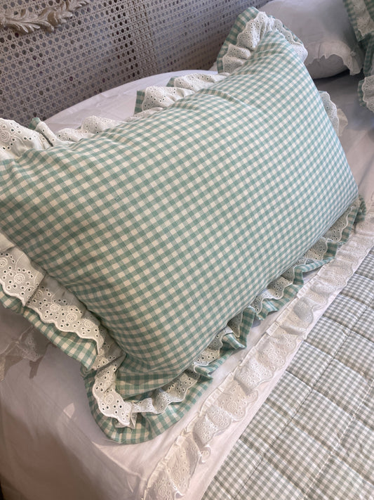 Cuscino quadrettino vichy rettangolare misura 55x35