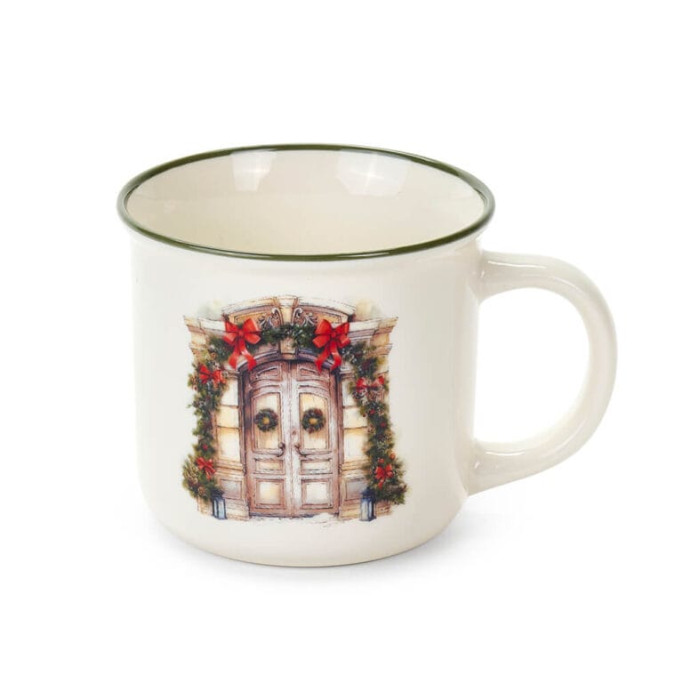 Nuvole di Stoffa Tazza Ghirlanda Natalizia 9,4×7,2×8,7 cm