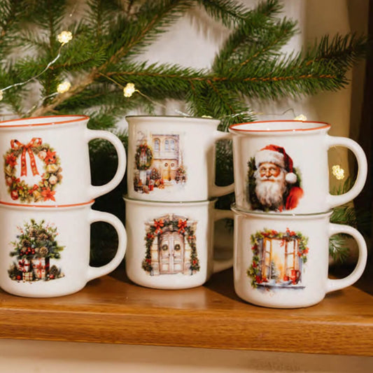 Nuvole di Stoffa Tazza Ghirlanda Natalizia 9,4×7,2×8,7 cm