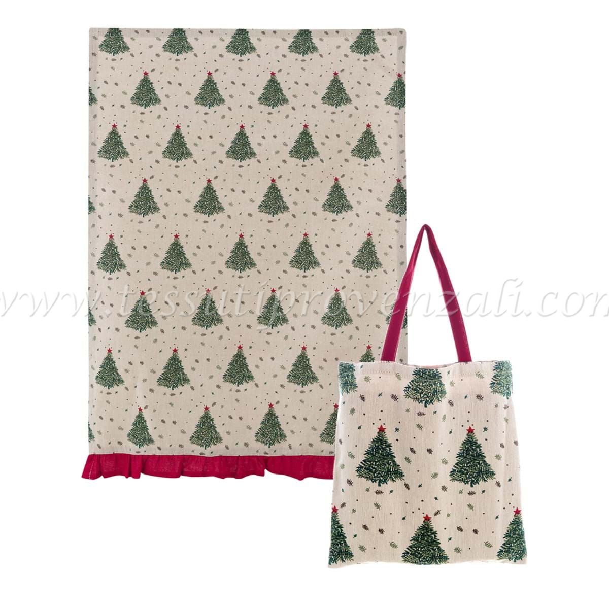 Blanc Mariclo piccola shopper con 3 canovacci natalizi serie Noel Italien