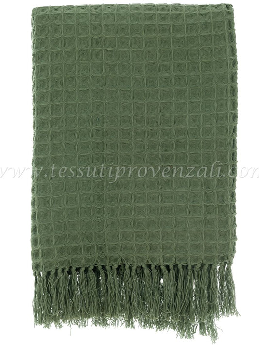Blanc Mariclo telo copritutto con frange cm.130x170 colore verde A37778
