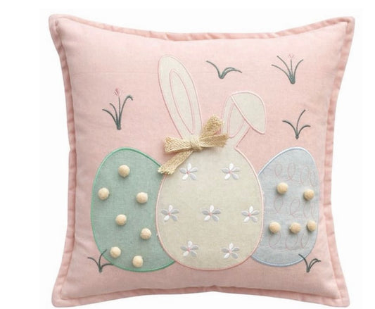 Cushion with embroidery and filler