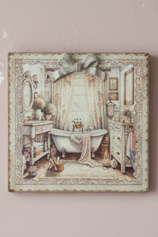 Quadro decorativo bagno 001  19x19cm