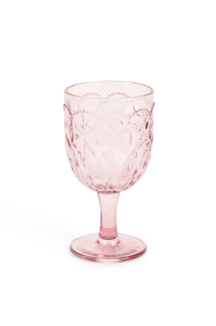 Calice SET 6 pezzi  in vetro rosa – Fiorirà hon261404