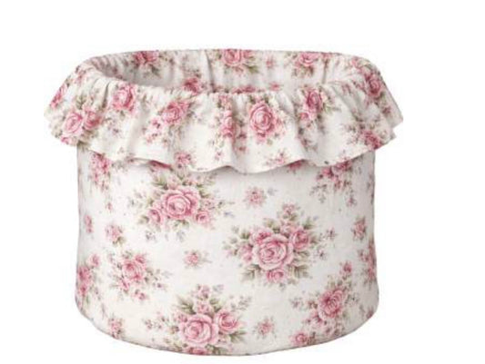 Romantico cesto porta pane /Porta Oggetti in cotone con stampa