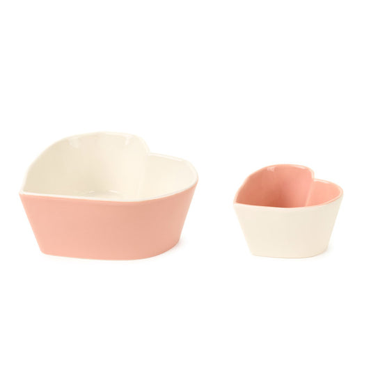 SET GRANDE E PICCOLA ciotola cuore petit amor 16 x 9.8 cm CLC25095